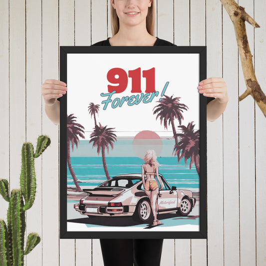 Porsche 911 Forever Framed Poster