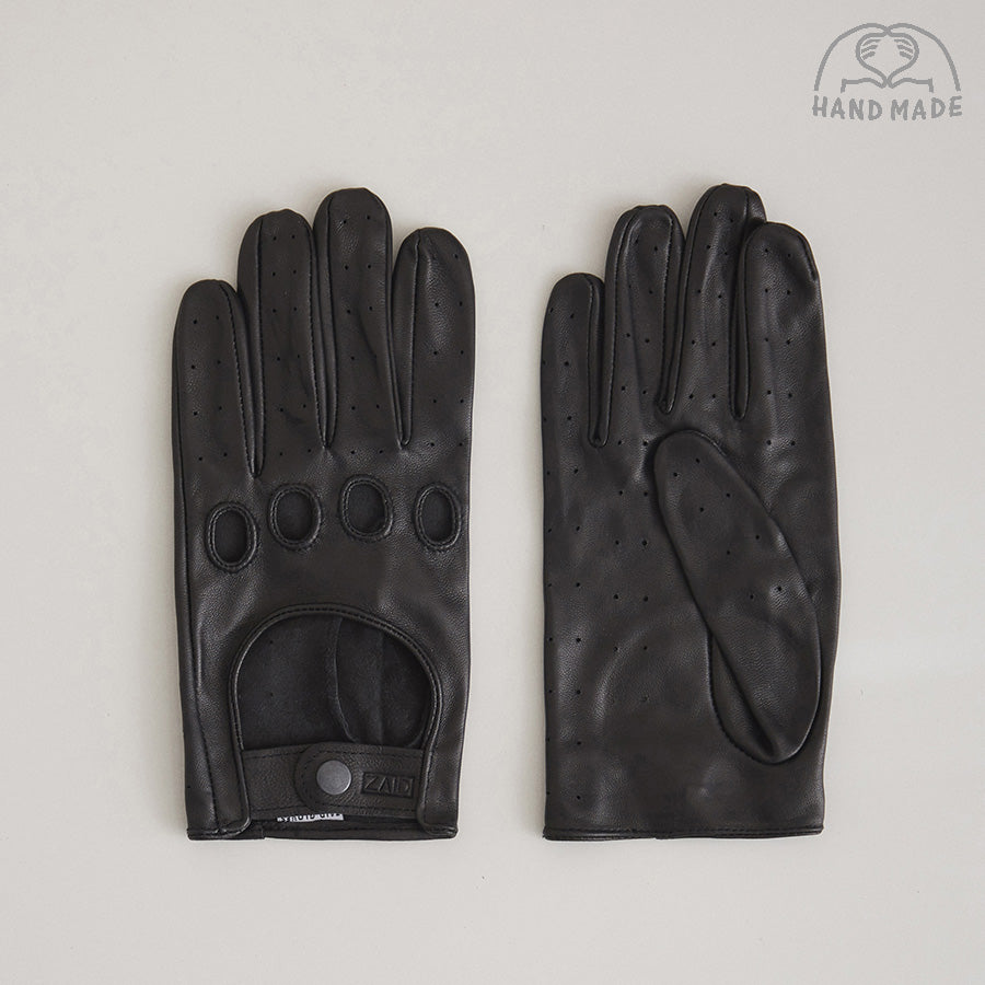 Leather Driving Gloves - Black