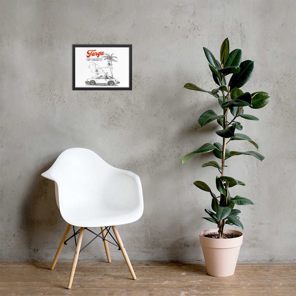 Porsche 911 Targa Framed Poster