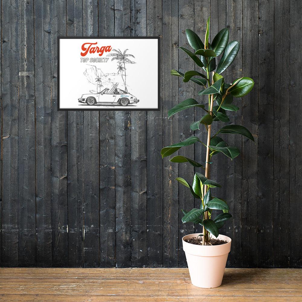 Porsche 911 Targa Framed Poster