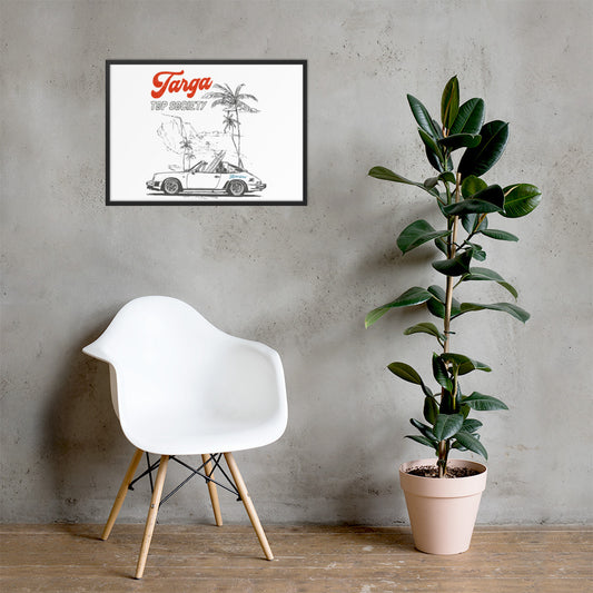 Porsche 911 Targa Framed Poster
