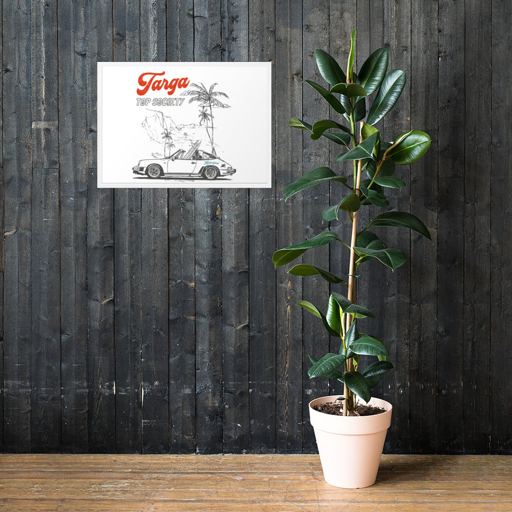 Porsche 911 Targa Framed Poster
