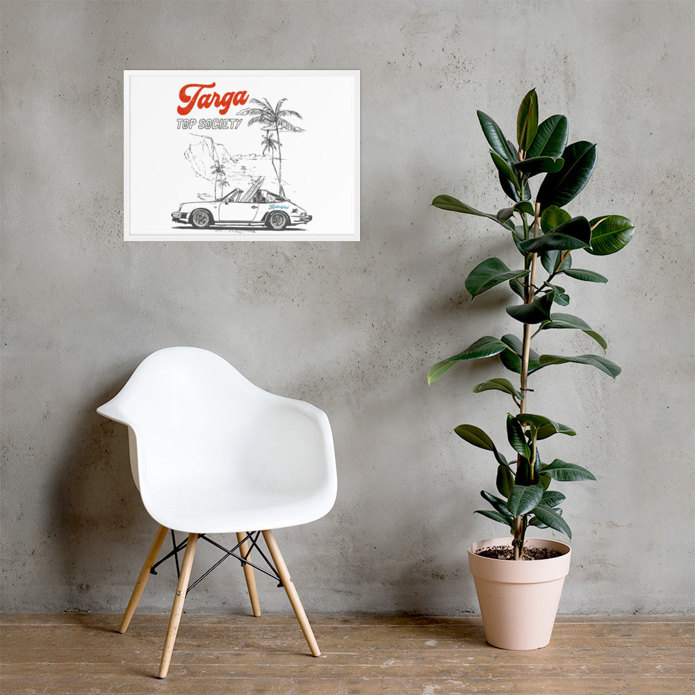 Porsche 911 Targa Framed Poster