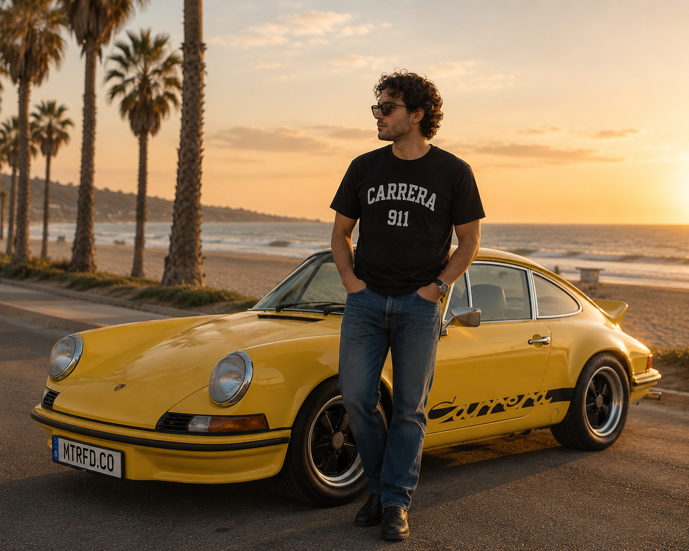 porsche 911 carrera tshirt black