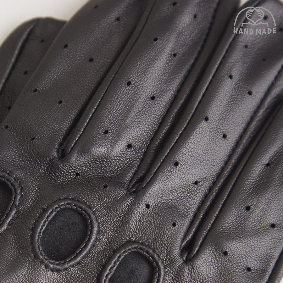 Leather Driving Gloves - Black