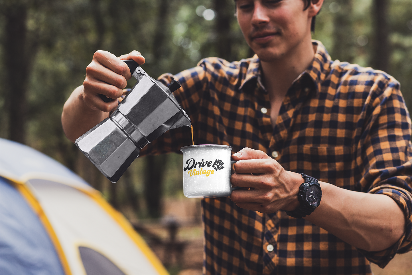 Drive Vintage Enamel Mug