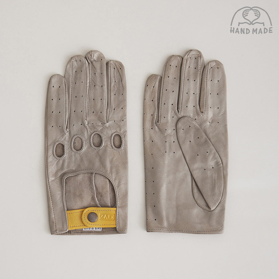 Grey leather best sale driving gloves