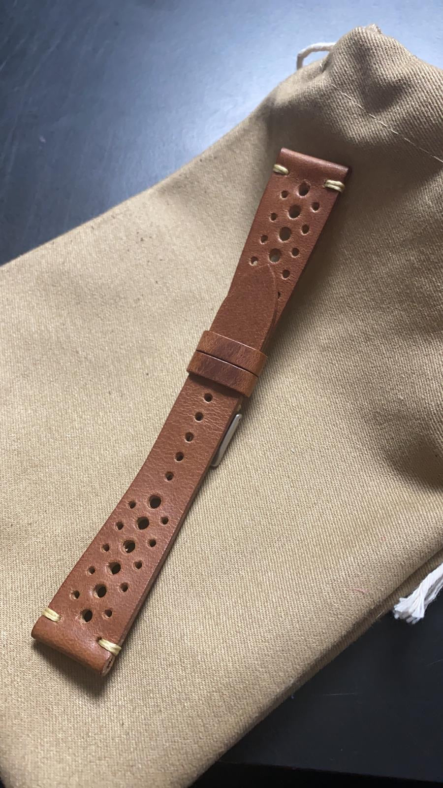 Leather Racing Watch Strap