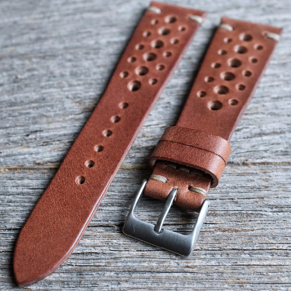 Leather Racing Watch Strap